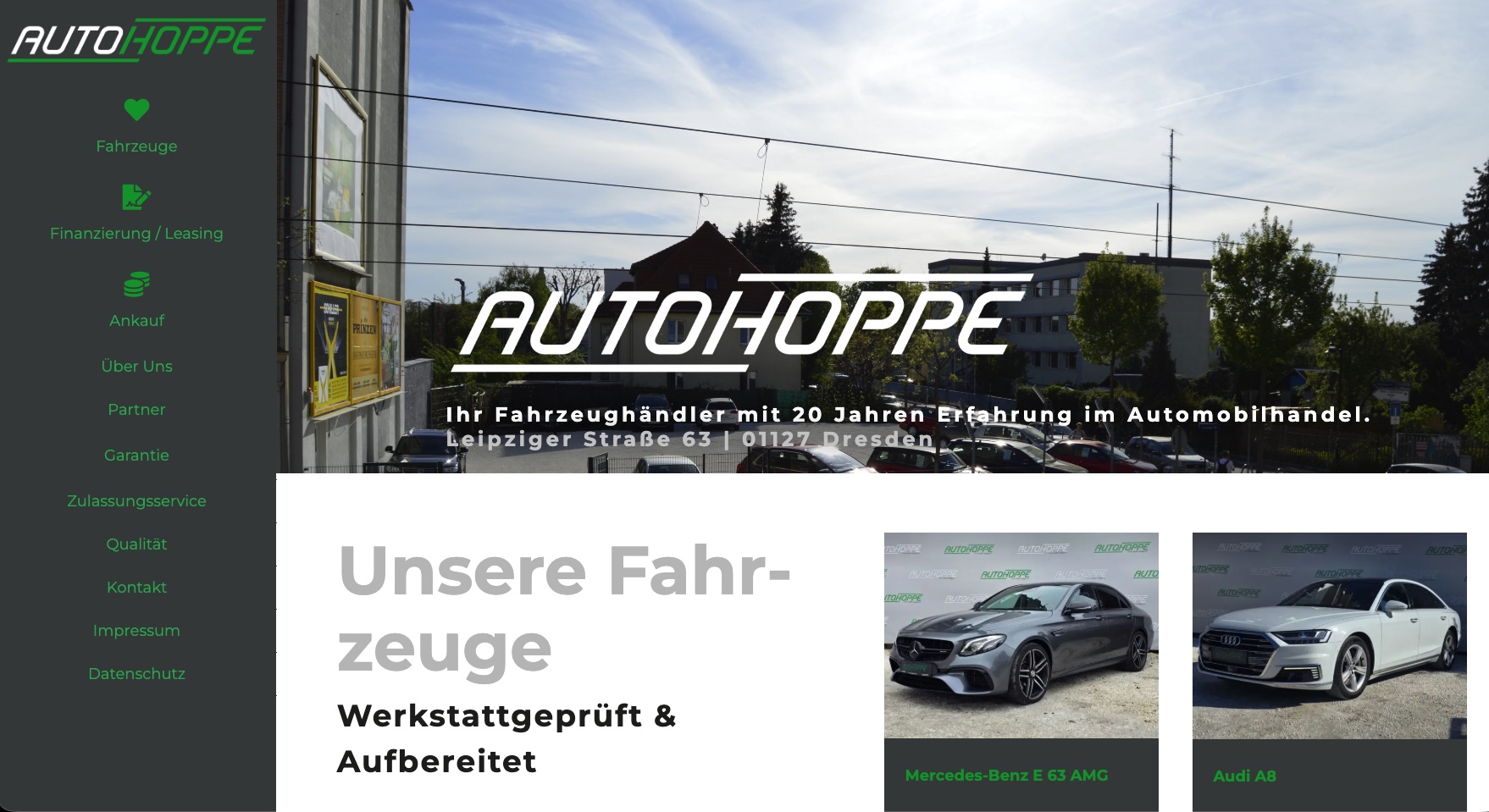 Referenz: Autohändler-Website